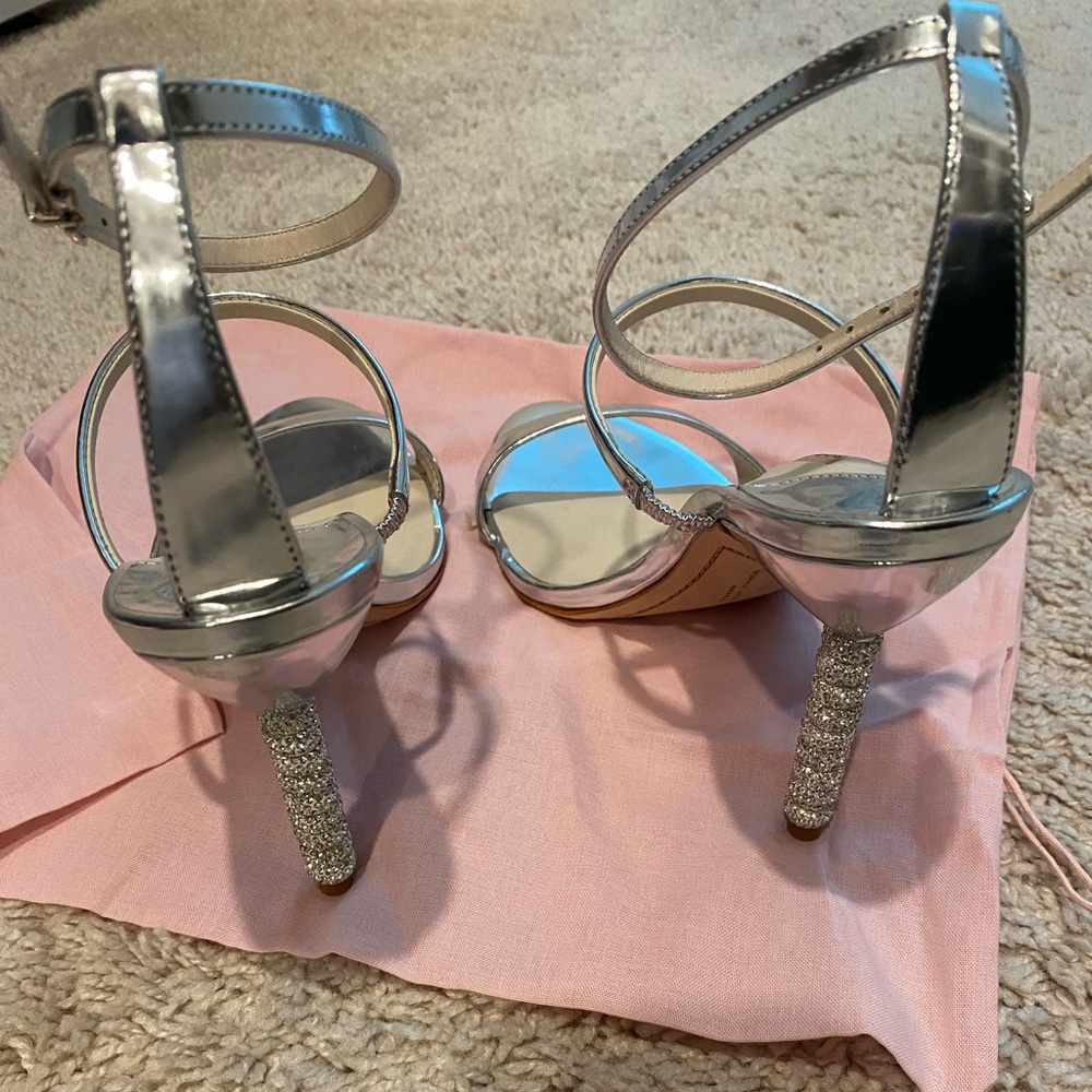 ‼️price is firm‼️Sophia Webster Rosalind crystal silver sandal - Picture 4 of 10